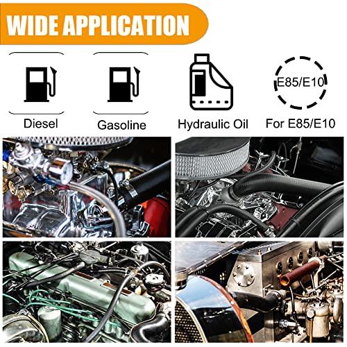 3/8 Transmission Cooler Hose 10Mm Fuel Injection Hose Push On Lock Hydraulic Line Suitable For Fuel Systems, E85, E10, Coolants, Oil, Air, Methanol, And Lubricant 20Ft #TOP3