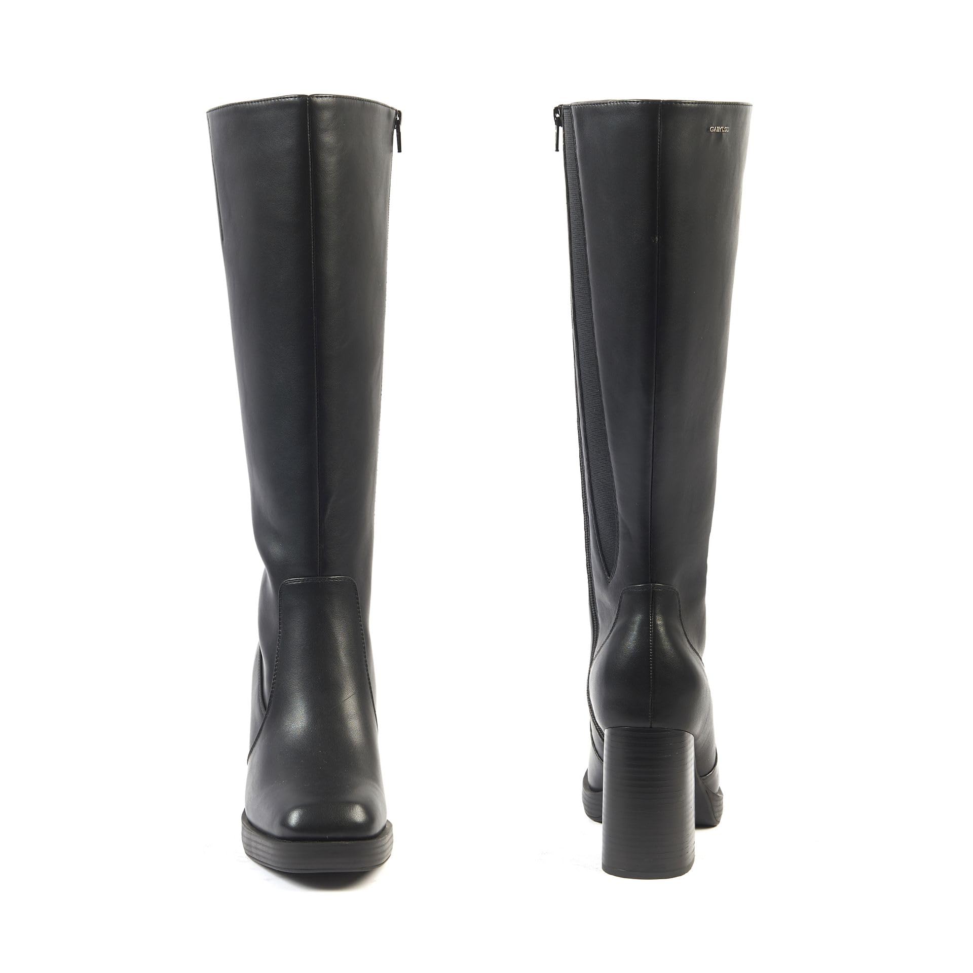 GABYLOU Stiefel mit breiten Waden 2XL - Modell Melissa, BlackBlack25, 41
