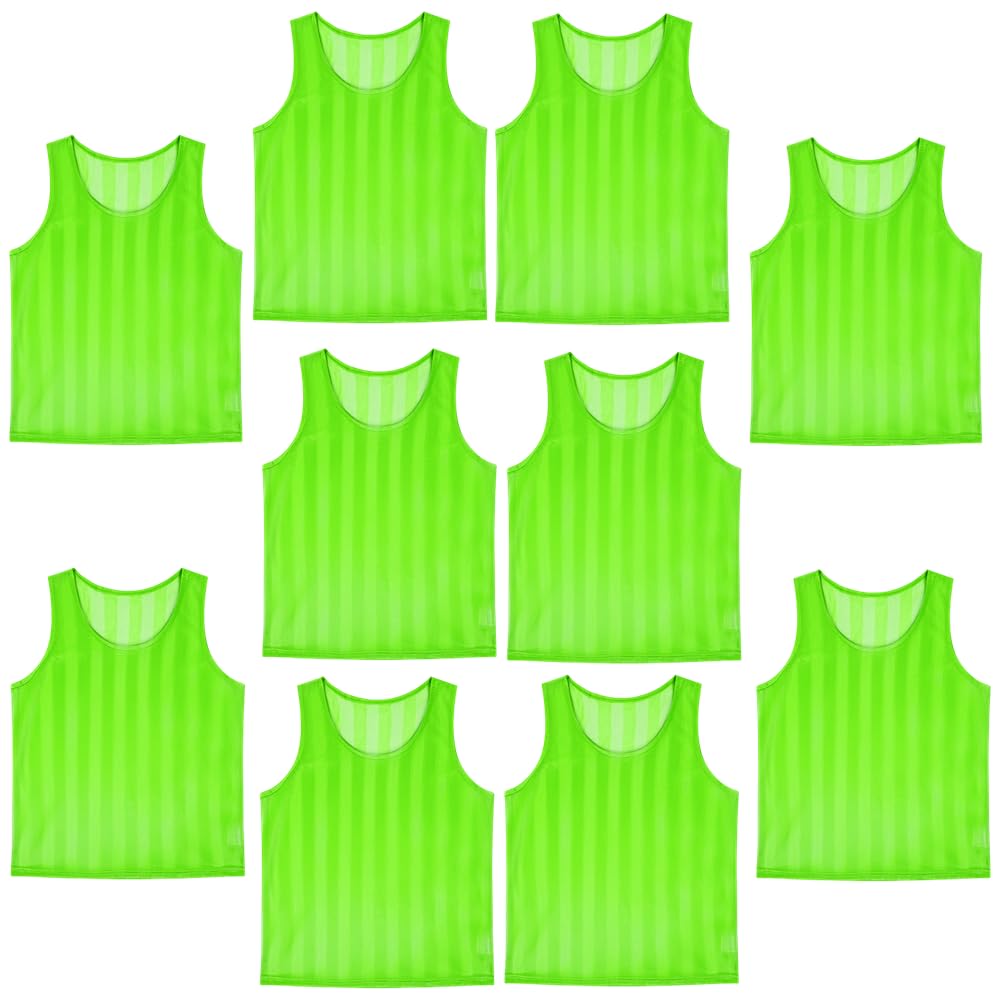 Set of 10 football bibs for adults, training bibs, 70 x 62 cm, without logo, team game bibs, unisex designs, youth sports, football training, vests for team training, height: 170-200 cm