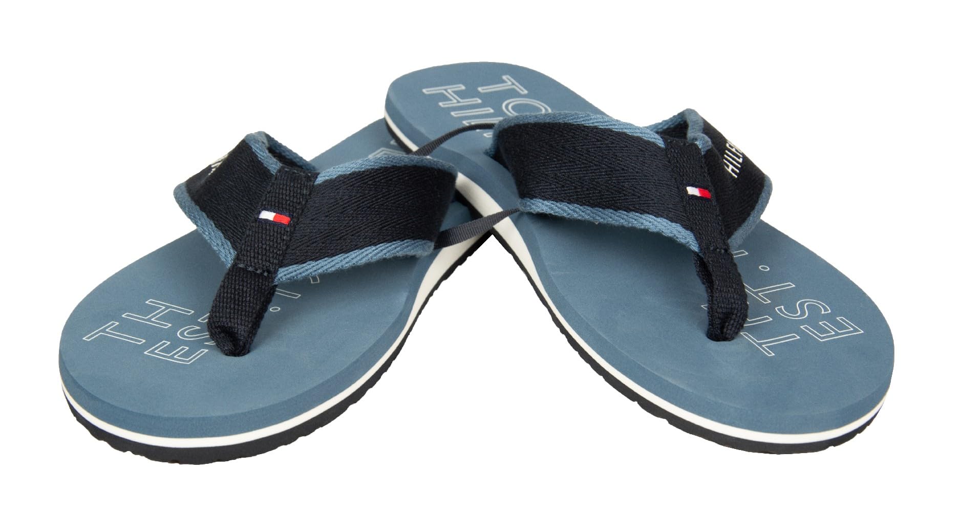 Tommy Hilfiger Chanclas de hombre zapatilla de piscina de playa con encaje en tejido de playa artículo XM0XM02885
