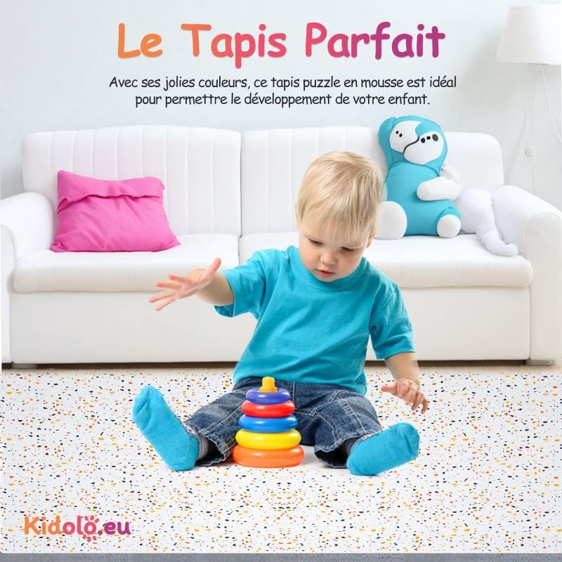 Tapis De Jeu Enfant Terrazzo Orange
