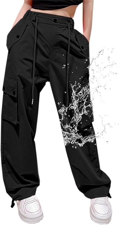 Cromoncent Cargo Pants Parachute Pants Baggy