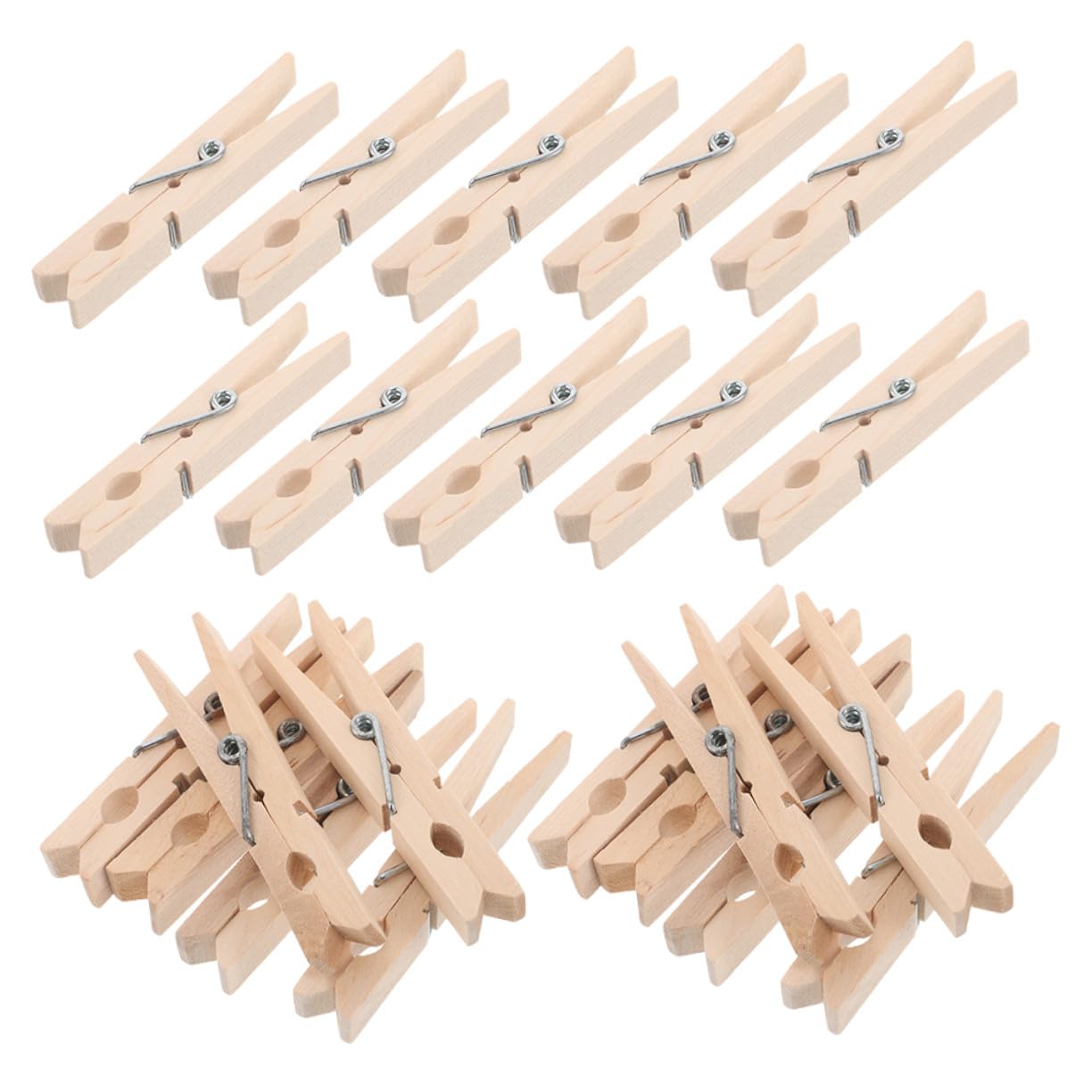 Mobestech Mollette da Bucato in Legno Multifunzionali 150 Pz, Piccole e Resistenti per Abbigliamento Sottile e Foto