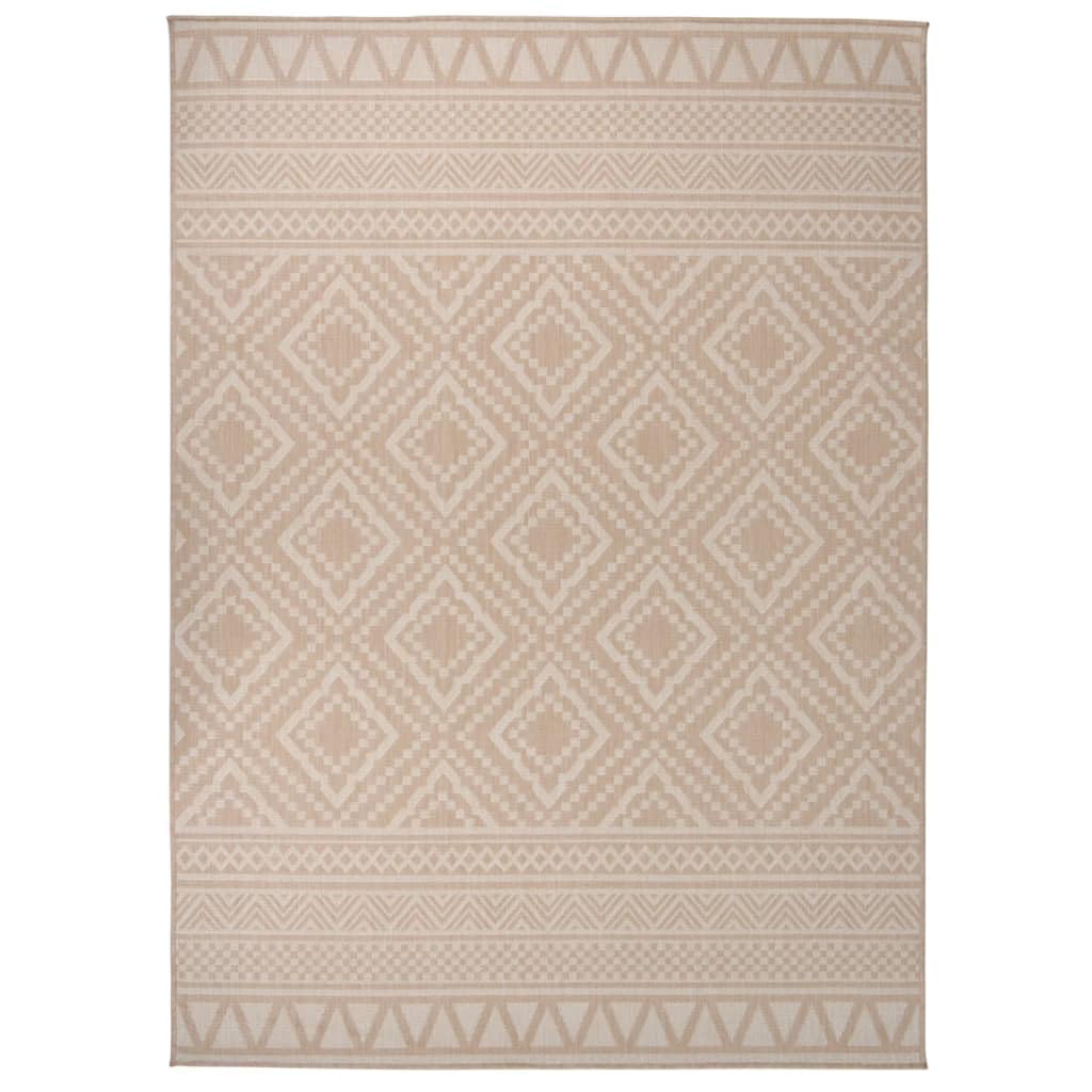 Tapis de balcon à rayures pour créer un salon de jardin cosy
