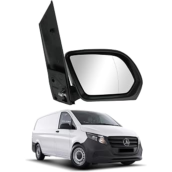 Right Wing Mirror for Mercedes Vito Box Mixto Tourer V-Class W447 2014-2025 Electric Heated Manual Foldable Black Passenger Side Replaces A4478110500