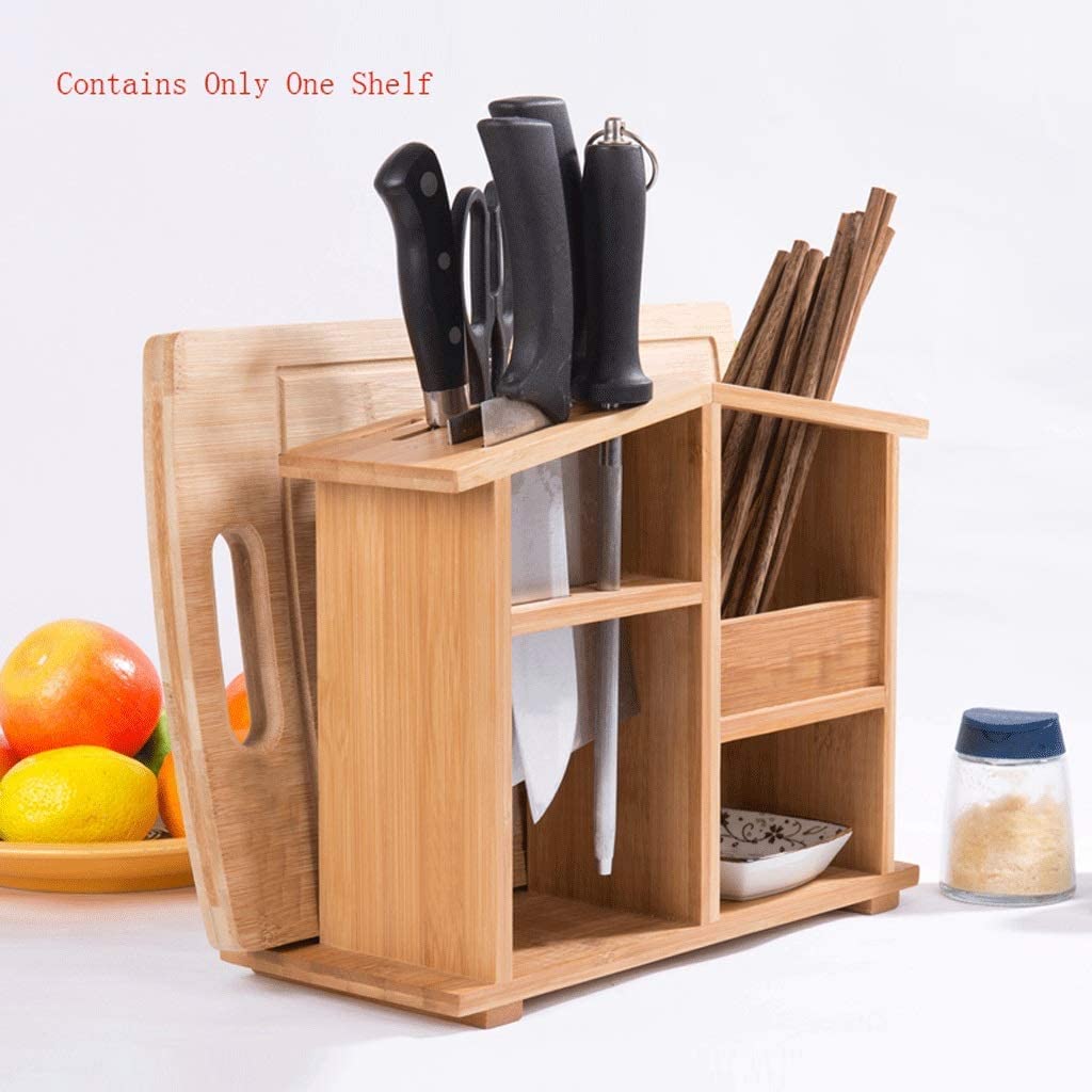 Bloque Cuchillos Cocina Soporte for Cuchillos, Cuchillos De Bambú, Estantes Multiusos for Cocina, Almacenamiento De Cuchillos for Ahorrar Espacio, Suministros De Cocina