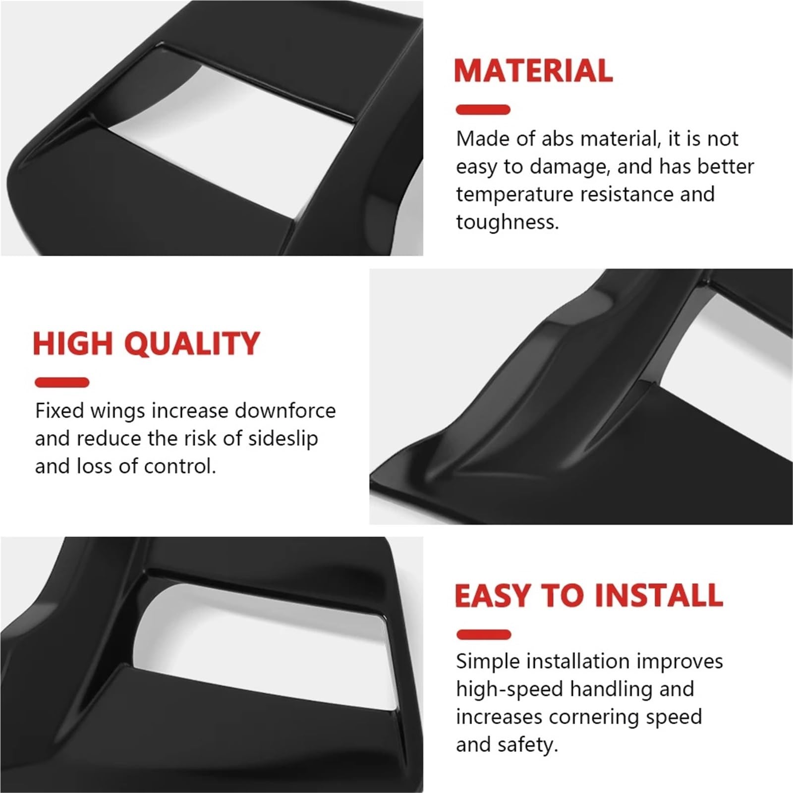Front Bumper Splitter dachowy Pasuje do CBR650R CBR 650R 2019 2020 2021 2022 2023 Spoiler przedni Winglet Deflektor siły docisku