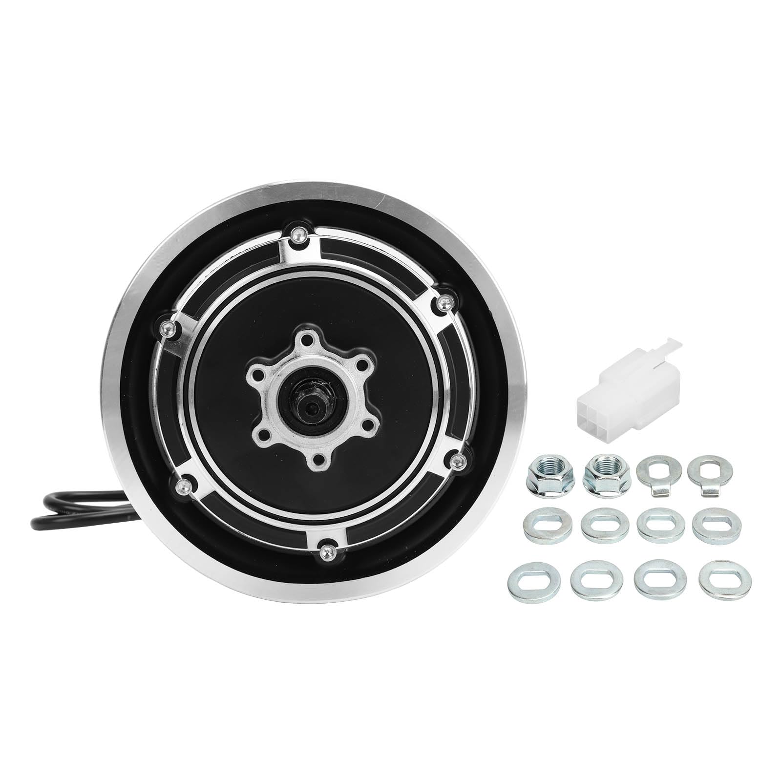 Motore del Ruota con Freno a Disco da 10 Pollici 24V 48V 350W 500W Motore DC Senza Spazzole per Scooter Elettrico Moto Fuoristrada Go Kart