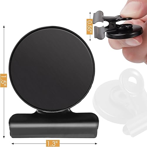 Miniatura 6 de Paquete de 8 imanes para refrigerador, clips magnéticos perfectos para refrigerador, pizarra blanca, pantallas de fotos, uso en casa, escuela, clips