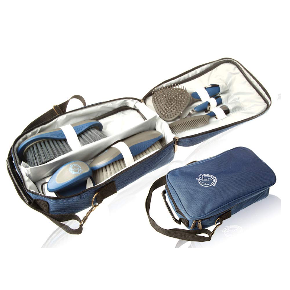 CLBING Horse Brush Set - Kit De Aseo para Caballos Equestrain Brush Comb Juego De Herramientas De Limpieza para Caballos 6 Piezas
