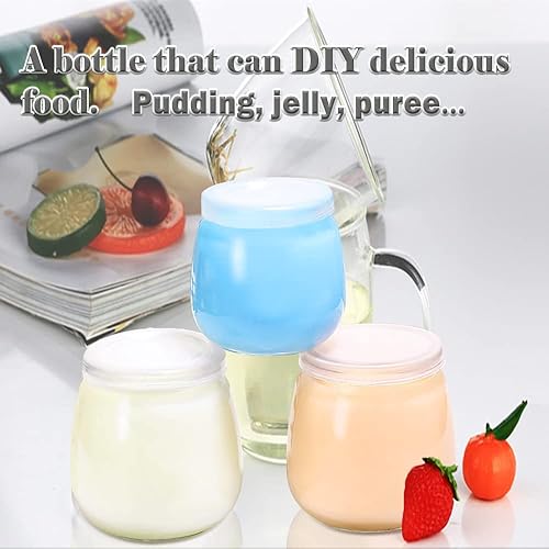 Miniatura 6 de Contenedores de almacenamiento de alimentos para bebés, paquete de 12 recipientes de comida para bebés con tapas, tarros de vidrio de 6 onzas,