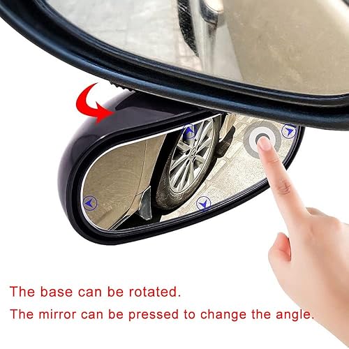Miniatura 5 de Espejos de punto ciego, espejo retrovisor ajustable, espejos de coche para bebé, adhesivo fuerte de vidrio HD, convexo, se pega en el espejo lateral