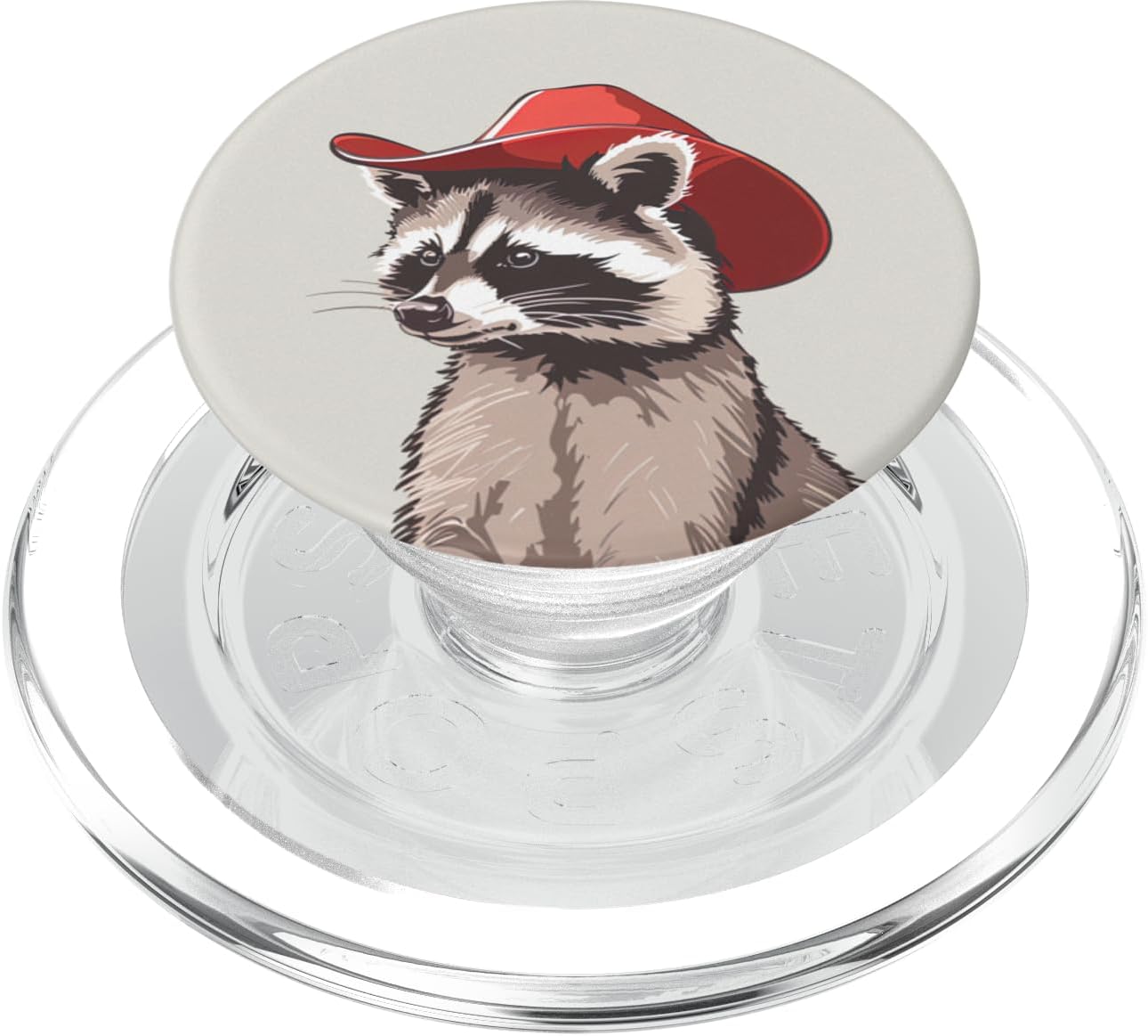 Cute Raccoon in Cowboy Hat Funny Western Raccoon Rodeo Howdy PopSockets PopWallet for MagSafe