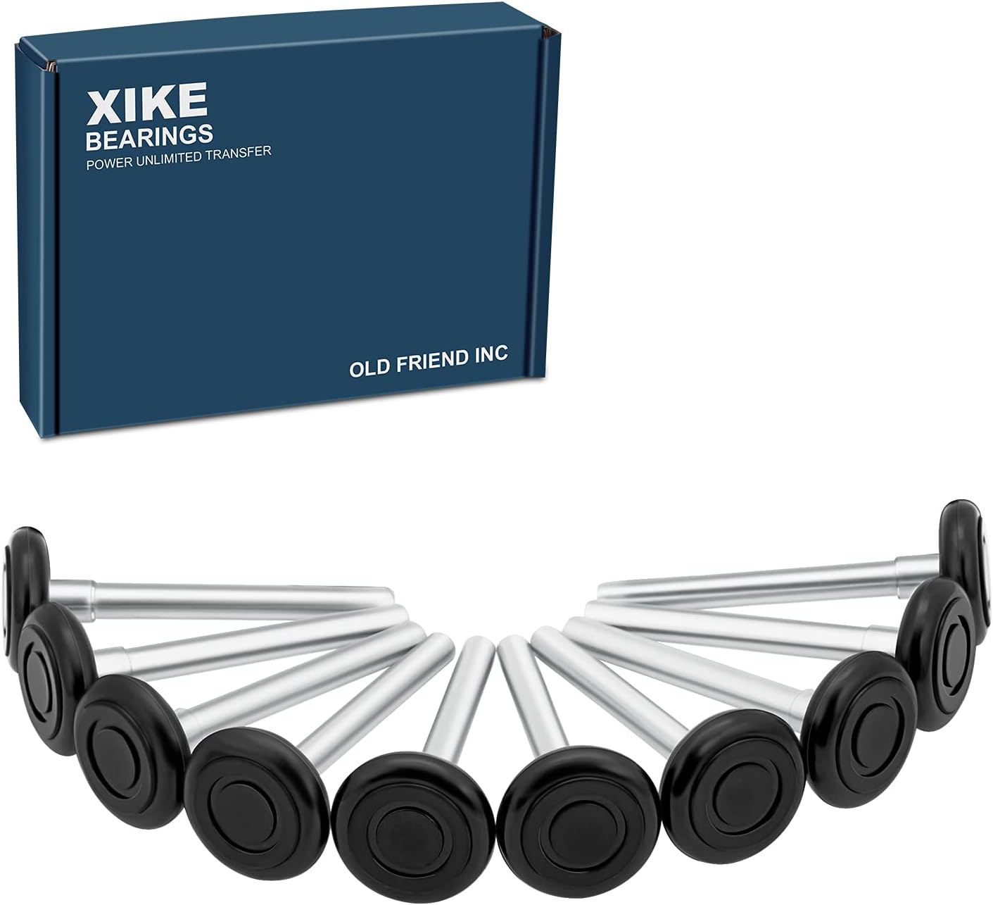 XIKE 10 Pcs 2" Nylon Garage Door Roller 4" Stem, MAX Quiet, Durable and Waterproof Types, Using 6200-2RS Precision Bearings.