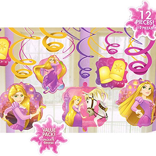 Tangled 'Dream Big' Hanging Swirl Decorations (12pc)