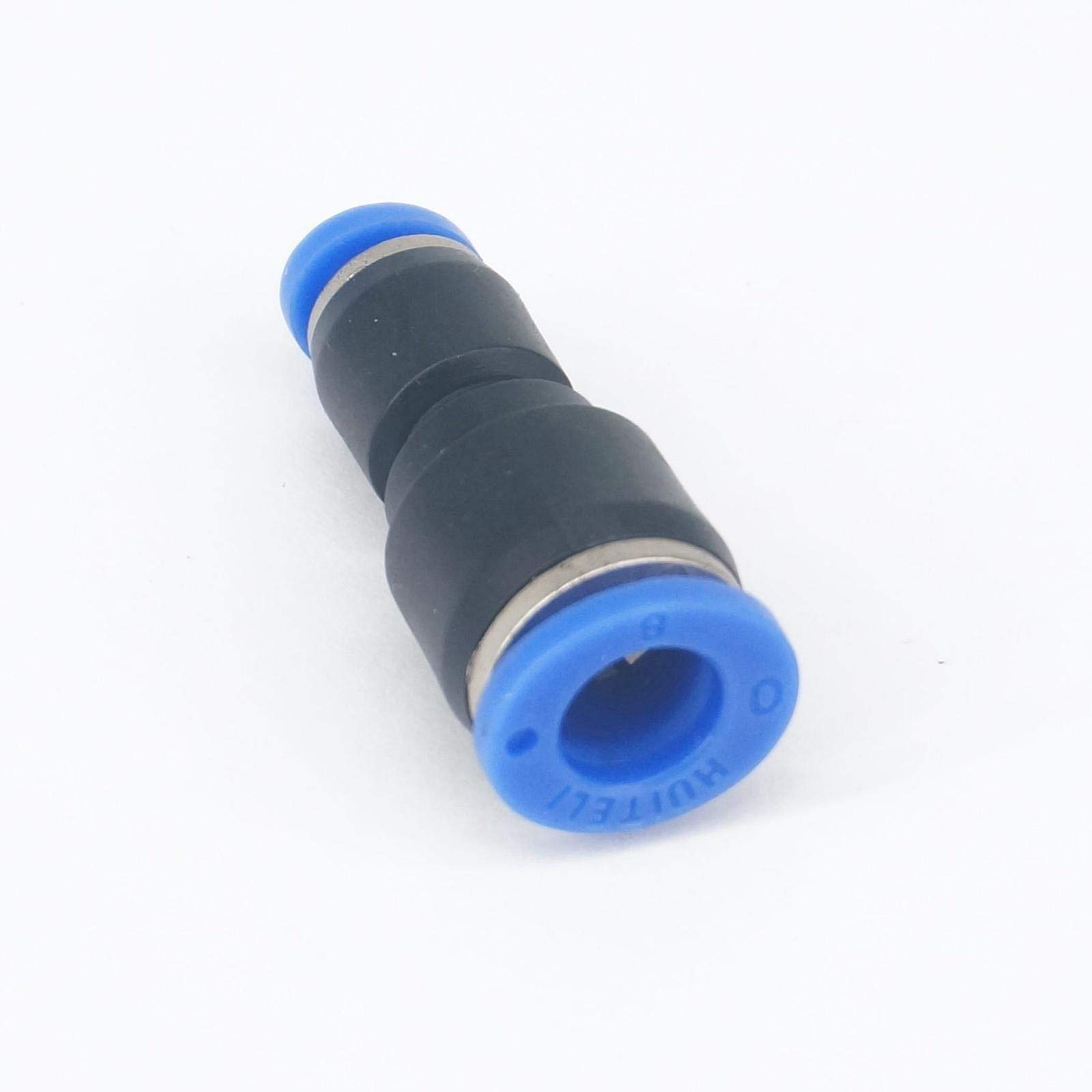 10 tubos de ajuste O/D de 8 mm a 4 mm, conector reductor de empuje neumático de 0,8 MPa