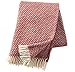 Klippan: Braunrot-cremefarbene Wolldecke 'Knut' 130x200cm aus 100% Lambswool, ca 900 g
