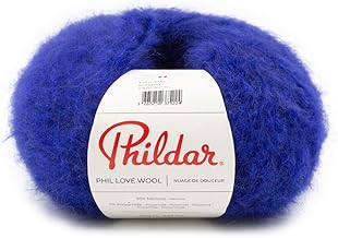 Phildar - Ball of Phil Love Wool - Knitting Wool - 7% Polyamide, 93% Merino Wool - Needle n°7 - Colour Blueberry