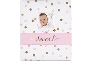 Carter's Chic and Practical White, Pink, and Gold Polka Dot Baby Memory...