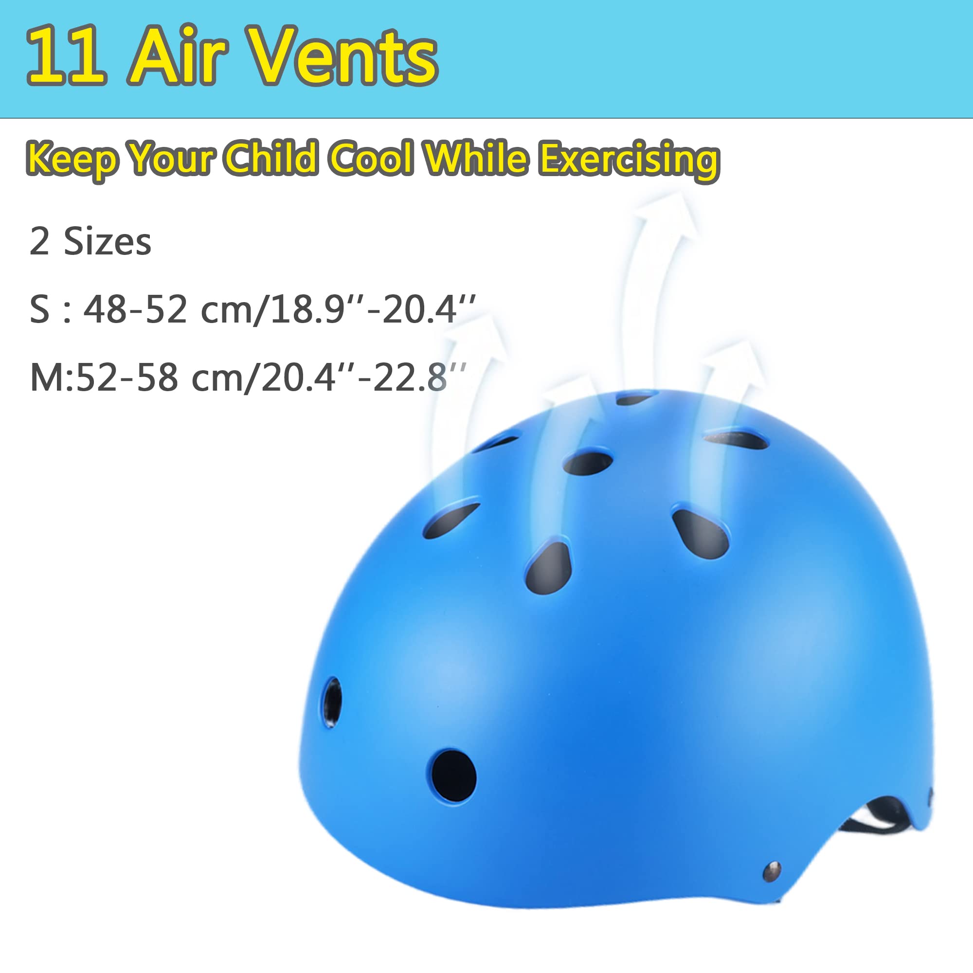 Casco de bicicleta para niños, cascos ajustables para niños de 2 a 8 años, 8 a 14 años, casco multideportivo para niños, para bicicletas, patinetas, scooter, bicicleta de equilibrio.. 5