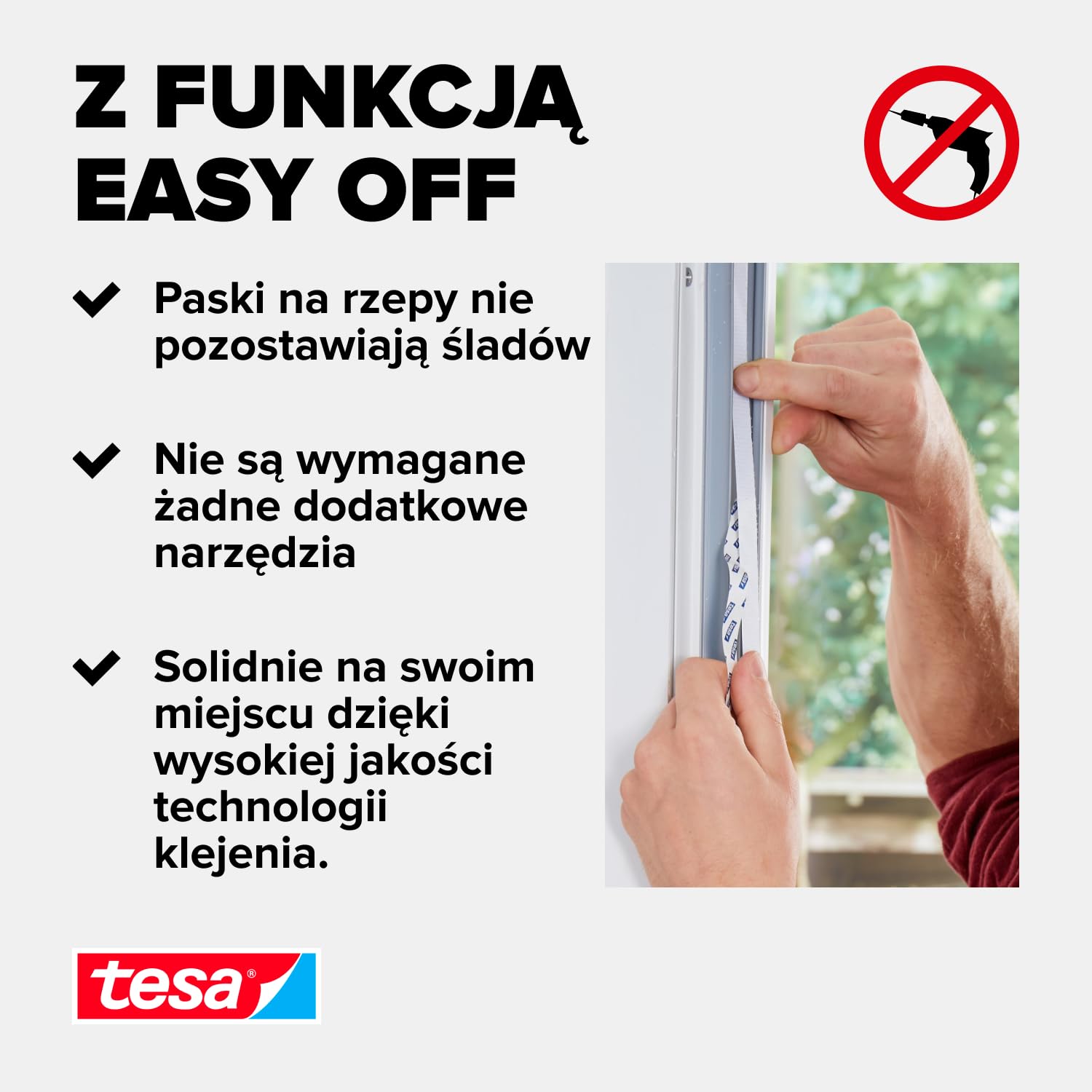 tesa INSECT STOP H&L Fly Screen Open/Close Premium for Windows - siatka otwierana/zamykana, bez wiercenia - 130 x 150 cm - antracyt (transparentna)