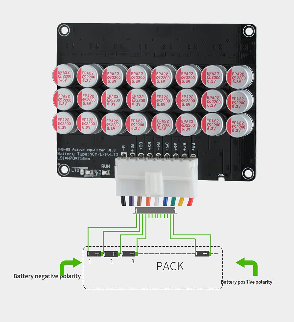 Equalizzatore Per Batterie Litio 8S - Scheda Bilanciamento 5A, Per Lipo/Lifepo4, Alta Precisione - Foto 10