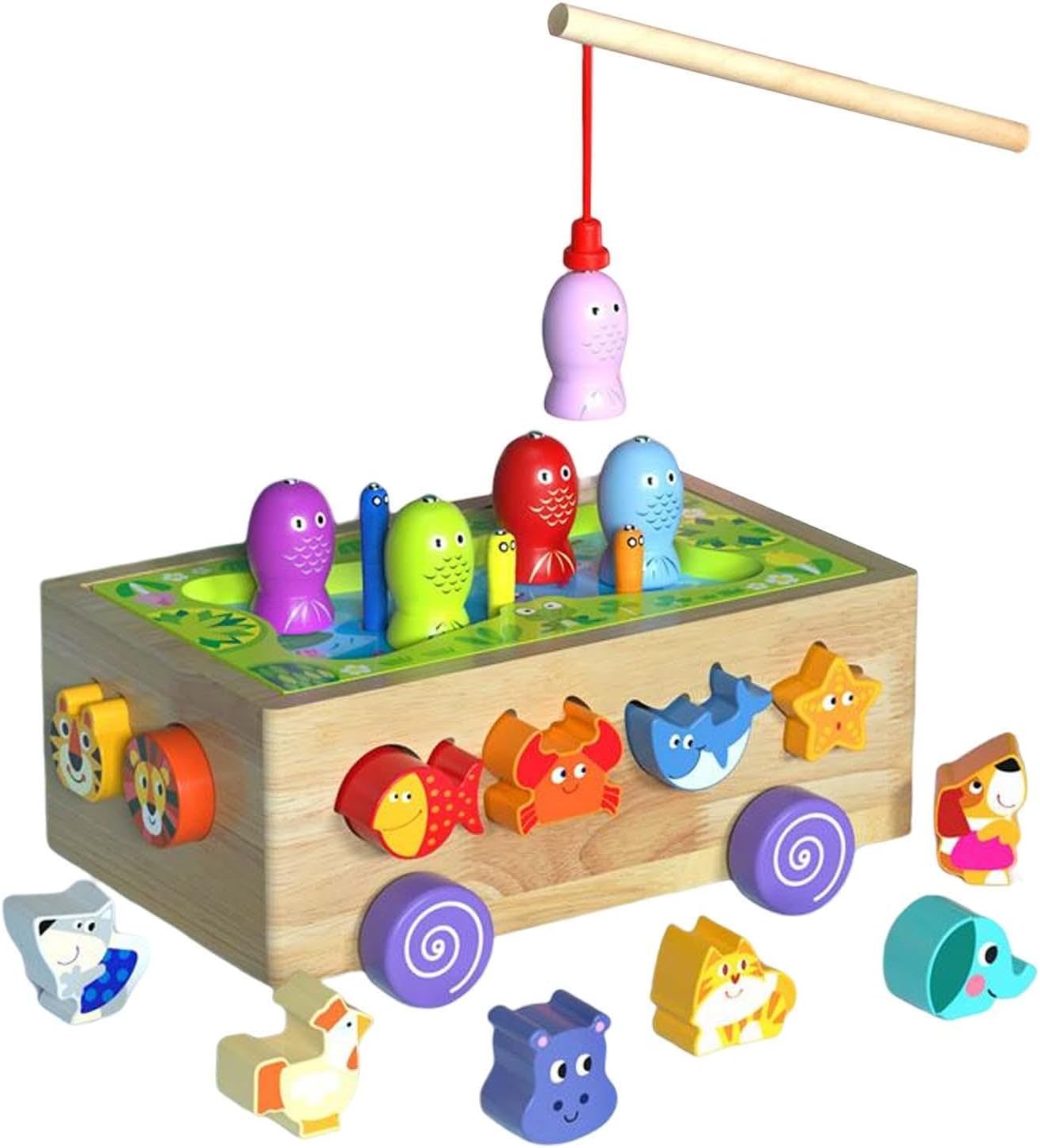Shape Sorting and Matching Game Wooden Toy Montessori for Kids Gifts Ages 3+