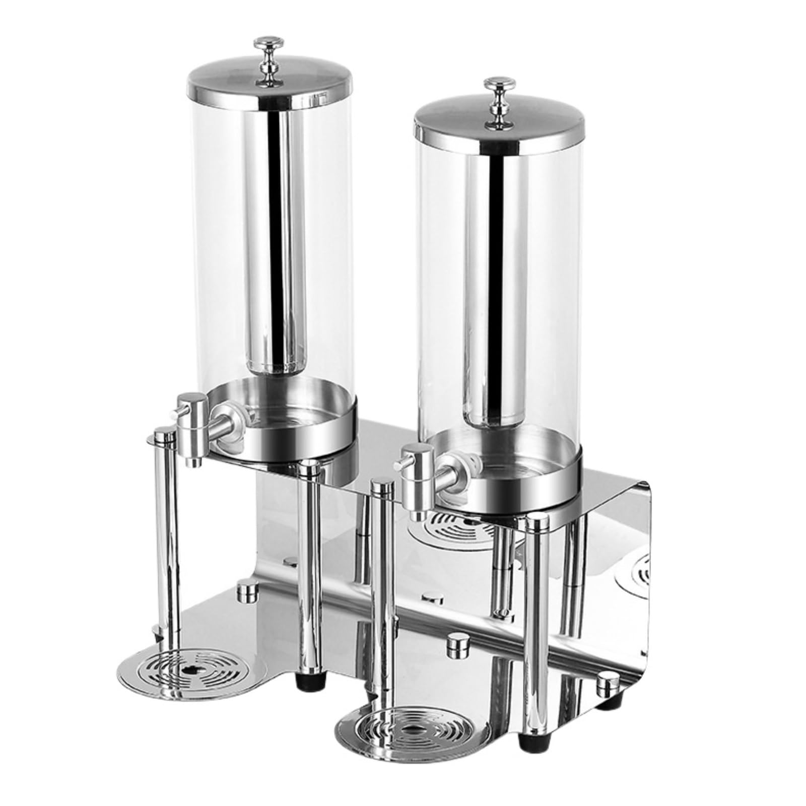asdchZen 3L Beverage Dispenser With Centre Ice Core And Stand Drip Trays Stainless Steel Cold Drink Dispensers For Party Juice Dispenser,6L