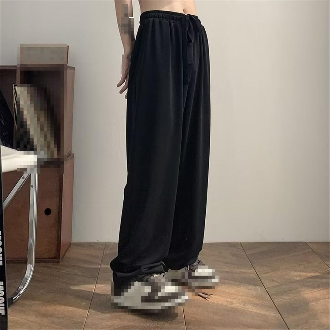 Vogrtcc Pantalones Casuales para Hombres Pantalones con Cordón