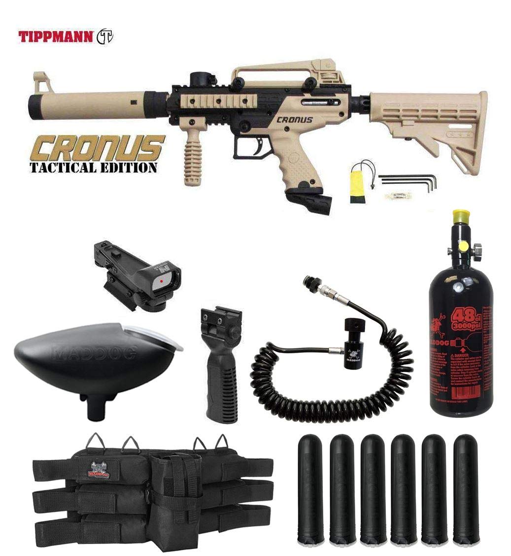 Buy MAddog Tippmann Cronus HPA Red Dot Paintball Package Online at