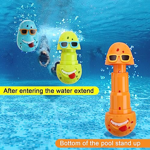 Image of Diving Pool Toys for Kids, Fun Swimming Pool Games, Water Toys for Boys /Girls Dive Eggs Sticks 3PCS