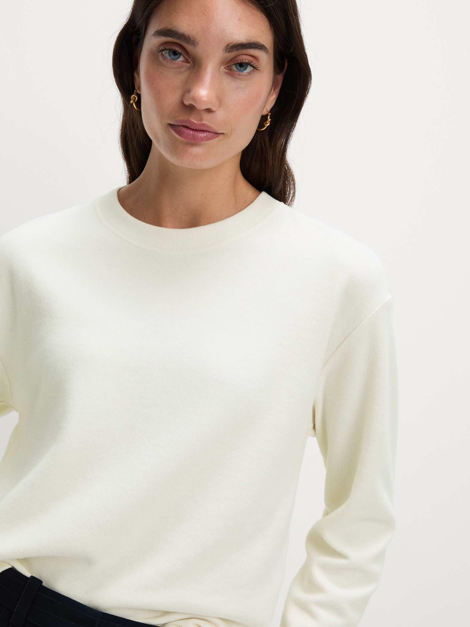 Marks & Spencer Sweatshirt Confortable Femme à Haute Teneur en Coton, Coupe Standard