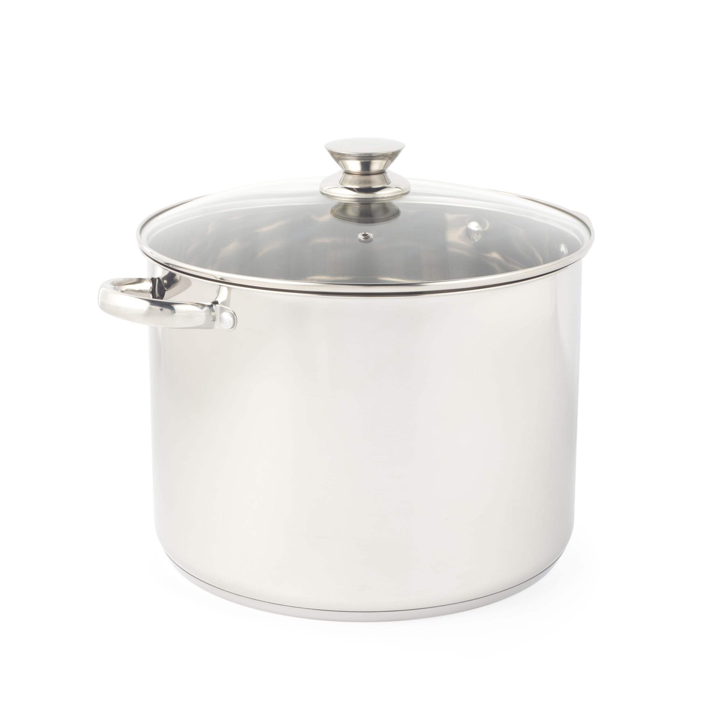 Pentola alta Russell Hobbs Classic Collection da 30 cm - Pentola in acciaio inox, coperchio in vetro temperato con valvola di sfiato, capacità 15 litri, finitura a specchio, facile da pulire