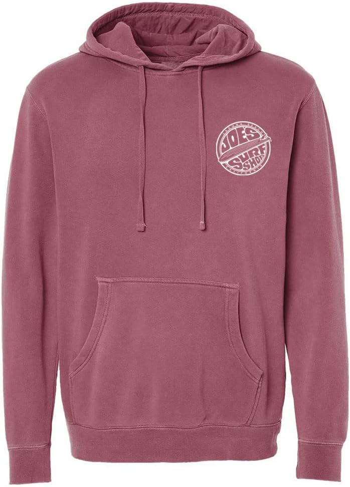 JOES SURF SHOP Fins Up Pigment-Dyed Hoodies -80/20 Cotton/Poly in Sizes XS-3XL