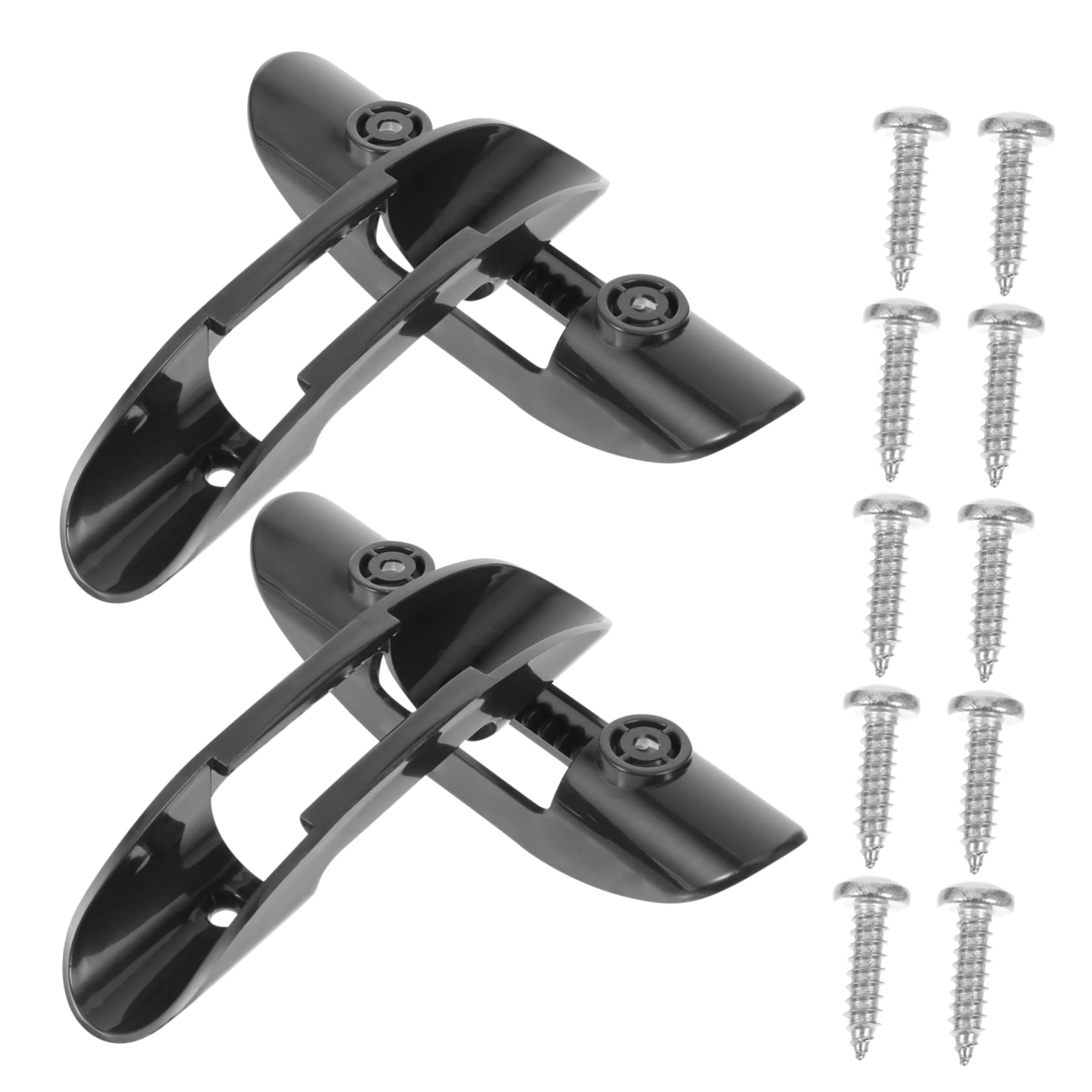 Toddmomy Paddelschnalle Kajak Paddelhalter Clip Feste Paddelklemme universeller Paddelhalter Paddelclip mit Schraube Paddelhalter zum Kajakfahren Plastik Black