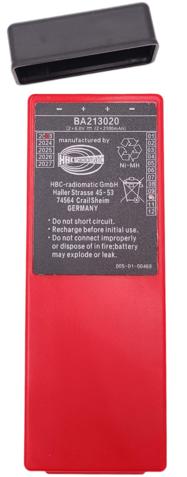 Lot de 3 piles rechargeables BA213020 6 V 2100 mAh Ni-MH HBC Radiomatic BA213020 BA214061 FUB10AA pour grue HBC télécommandée