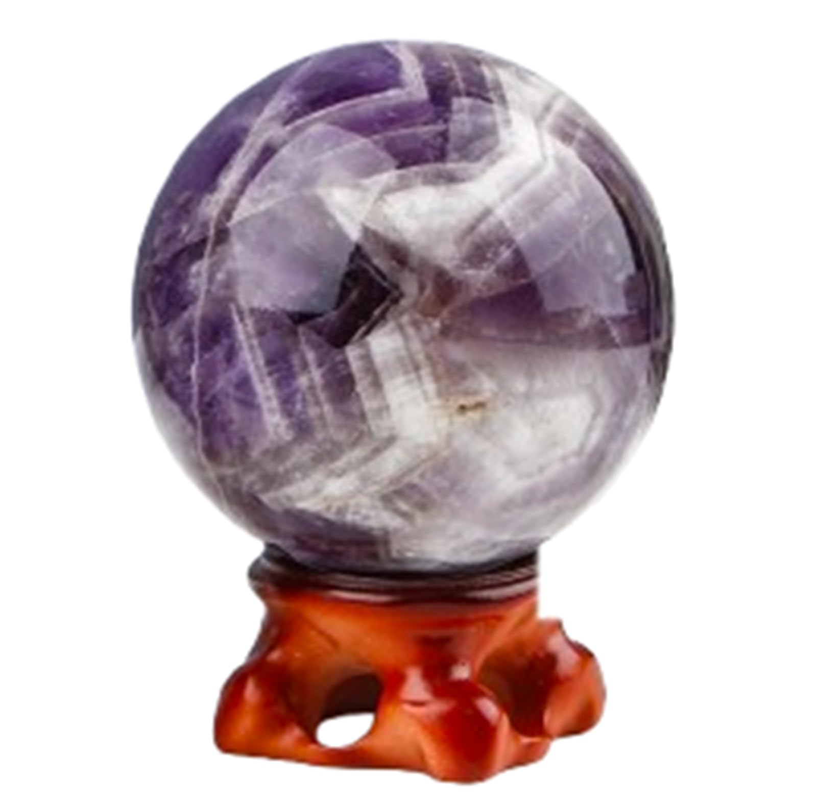 DPURPIWADY Amethyst Ball Sphere Purple Decorative Stone Orb Crystal Prop Ornament for Feng Shui Divination Fortune Home Office Desk Decor,50~55mm