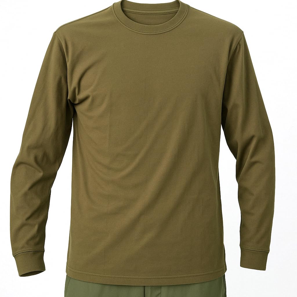 T-shirt thermique à manches longues de l'armée britannique Olive