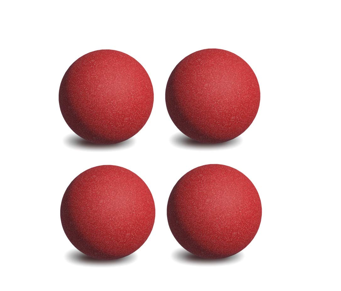 Tournament Foosball Balls - 4 Pack - Official 35mm Game Table Size - Competition Grip Red Tabletop Soccer Balls