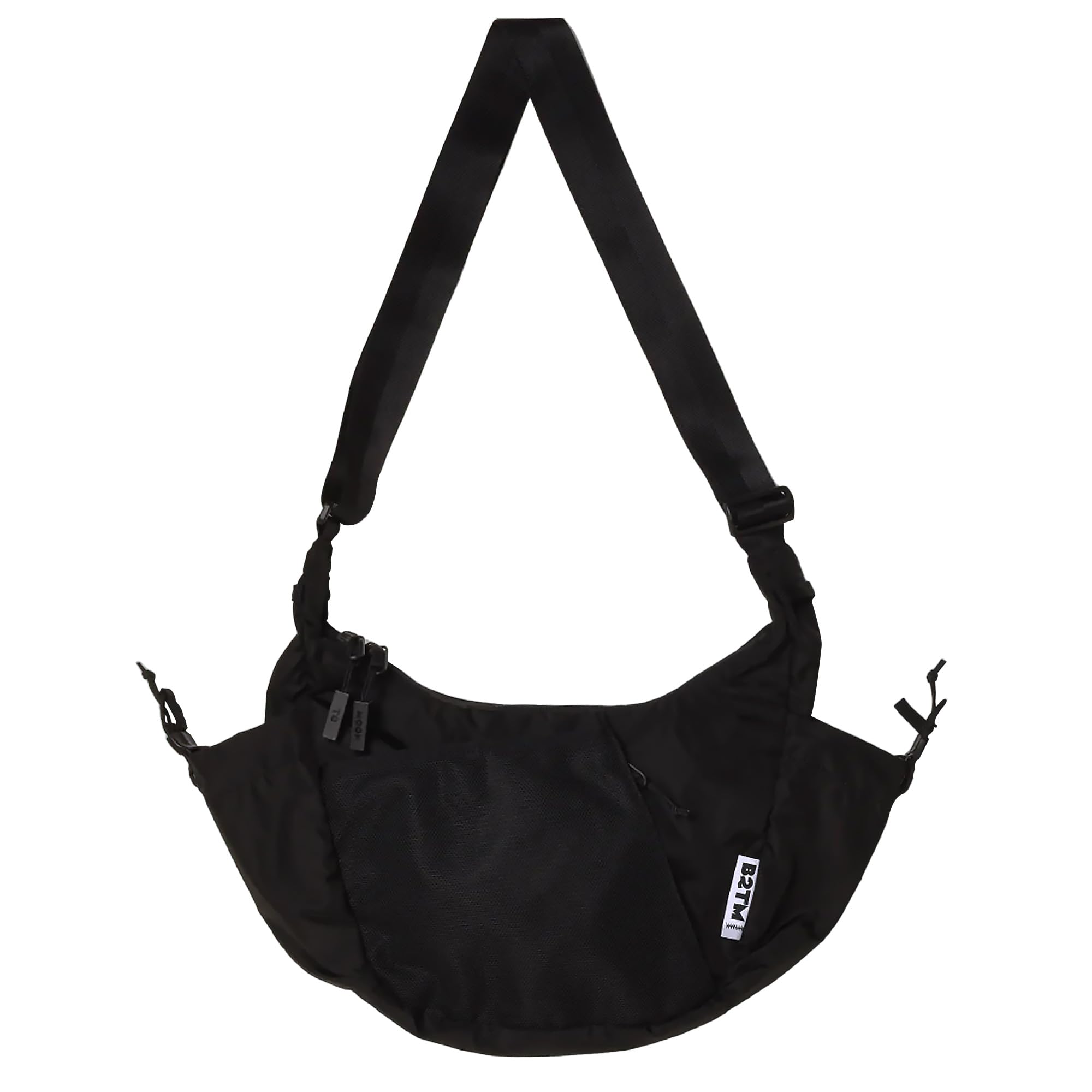 Baboon to the Moon Crescent Crossbody Bag – Water-Repellent Sling Bag for Women, Small Travel Purse, Lightweight Shoulder Bag (Black)