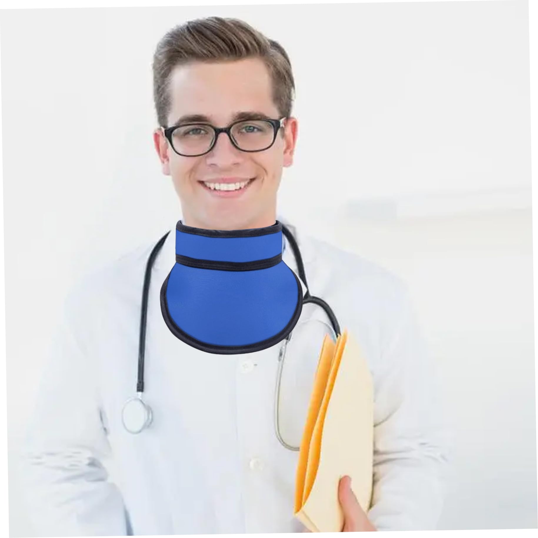 Protección de Rayos X del Delantal de Plomo, Collar de Plomo de tiroides con protección del Cuello de tamaño Ajustable de radiación, Ajustable para Las secadas por resonancia magnética y CT