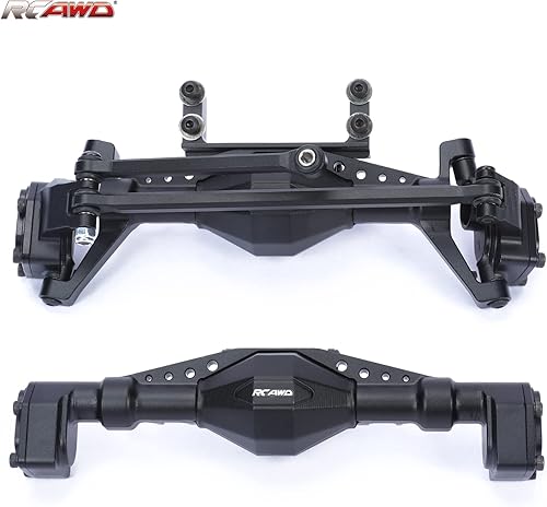 Miniatura 8 de RCAWD Para 118 Axial UTB18 Capra Trail Buggy Crawlers Upgrades, eje trasero y de dirección ensamblado y carcasa del eje delantero y trasero sin