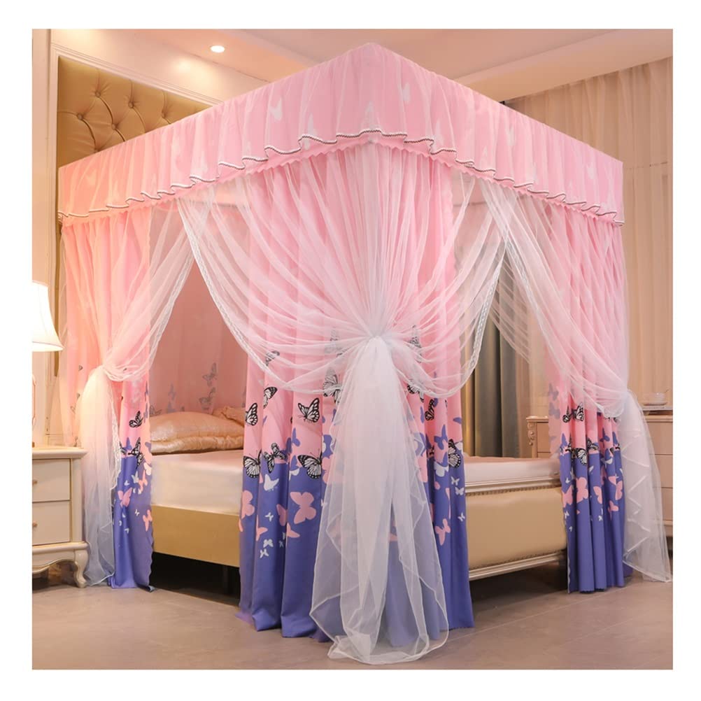 Moustiquaire de lit rose pour une chambre parentale cosy et cocooning quatre saisons