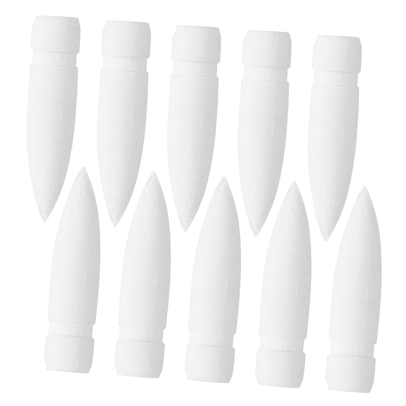 NUOBESTY Puntas de Repuesto para Rotuladores Acrílicos 10 Resistentes al Desgaste Punta Fina de 0.4 Mm, de Nylon Blanco Ideales para Proyectos Creativos y Técnicas Artísticas