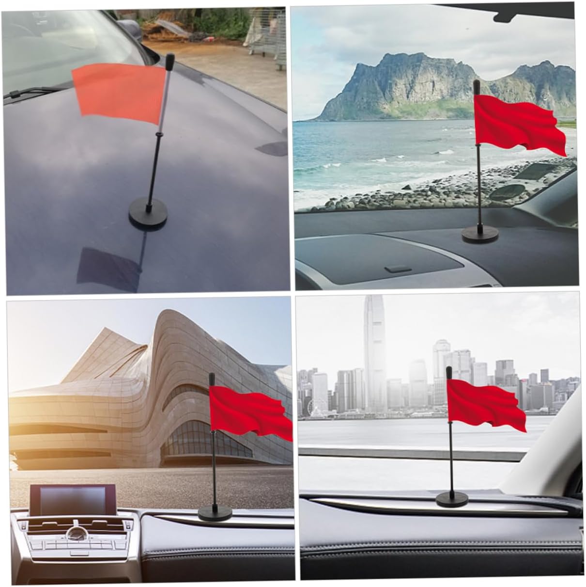 Milisten Magnetic Flag Base for Car - Stable Magnetic Flag Holder and Display Stand with Easy Installation No Residue 11.02 Inch Flagpole Base for Vehicle Flags