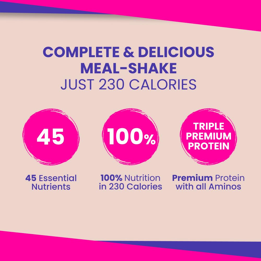 VIVRI ShakeMe! TRUE ZERO Chocolate | Complete Meal Replacement | 20 Servings | 22g Triple Premium Protein, 45 Nutrients & 8 Superfoods | Supports Full-Body Health & Energy