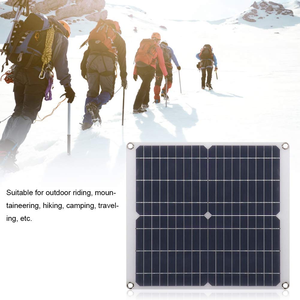 Panel Solar Portátil de 25W con Dos Puertos USB.