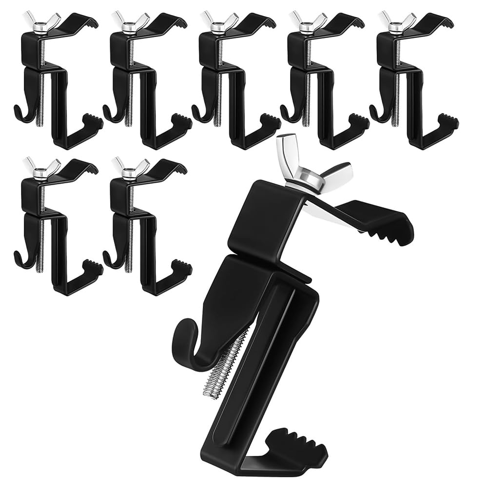 Vjsujehgy Mount on Brick Without Drilling, 8PCS Adjustable Brick Hangers No Drill Outdoor, Wall Hanging Hooks Brick Hanger