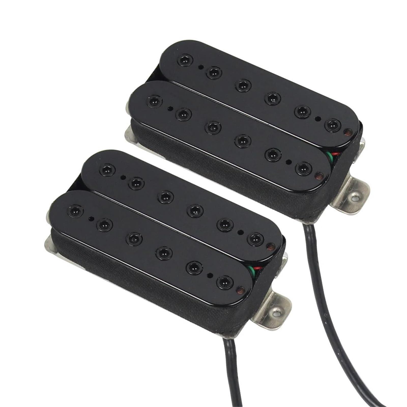 Pastilla De Guitarra Eléctrica Profesional Juego De Pastillas De Guitarra Humbucker De Bobina Abierta | Juego de pastillas Humbucker abiertas negras Alnico 5 pastillas de guitarra con puente de cuello 7K + 14K