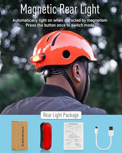 Miniatura 3 de Cascos de bicicleta para adultos, hombres y mujeres, casco de bicicleta con luz magnética, casco para niños y niñas, cascos para niños mayores de 6